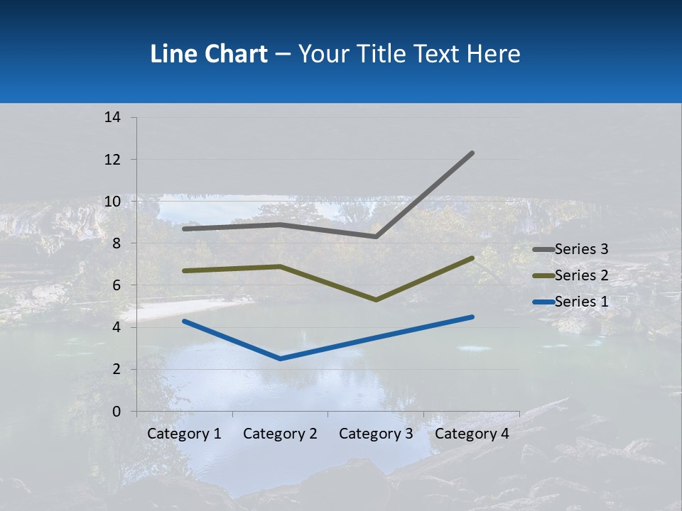 A Large Body Of Water Surrounded By Rocks PowerPoint Template