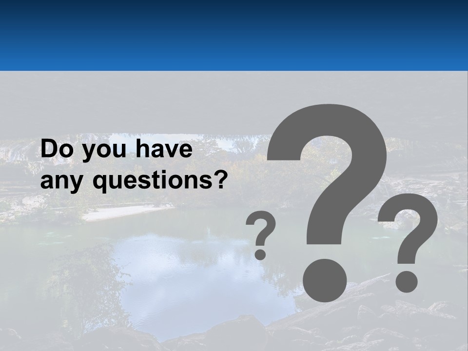 A Large Body Of Water Surrounded By Rocks PowerPoint Template