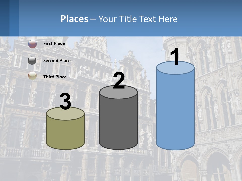 A Large Building With A Clock Tower In The Middle Of It PowerPoint Template