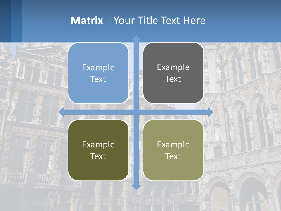 A Large Building With A Clock Tower In The Middle Of It PowerPoint Template