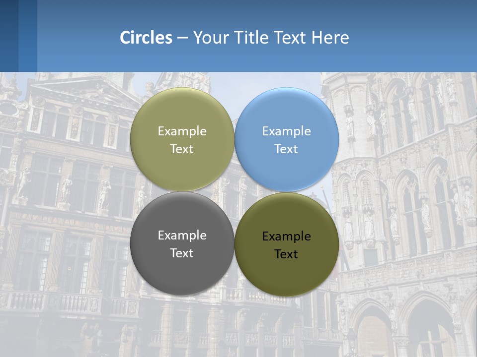 A Large Building With A Clock Tower In The Middle Of It PowerPoint Template