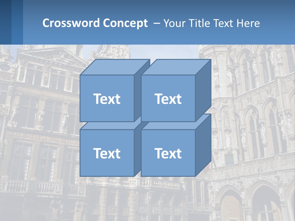 A Large Building With A Clock Tower In The Middle Of It PowerPoint Template