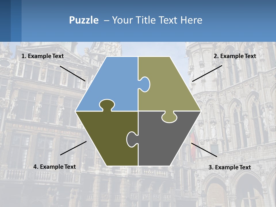 A Large Building With A Clock Tower In The Middle Of It PowerPoint Template