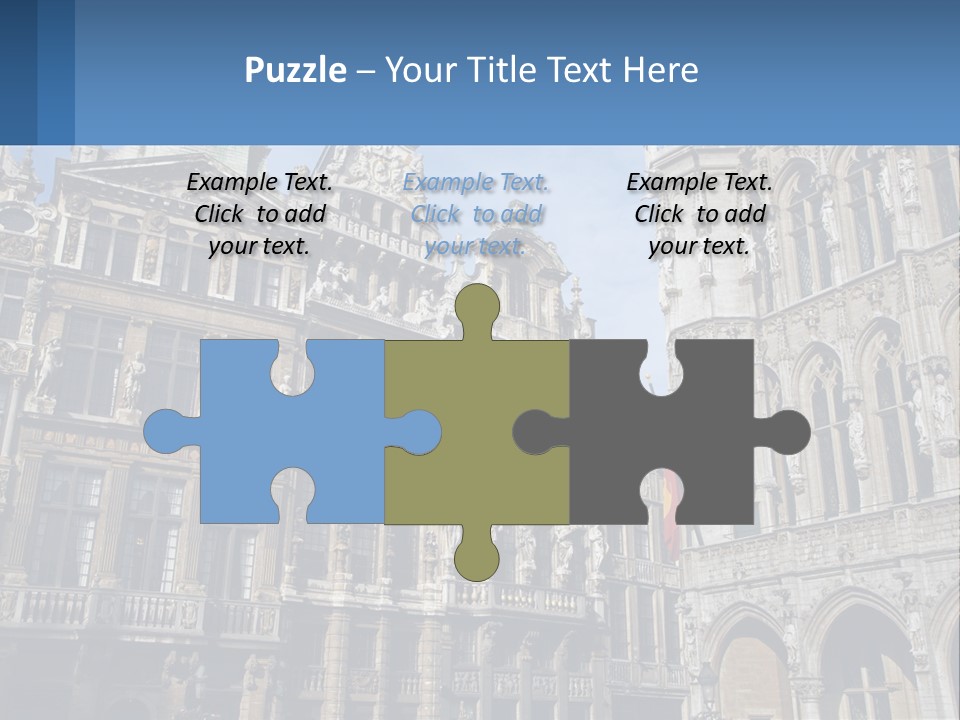 A Large Building With A Clock Tower In The Middle Of It PowerPoint Template