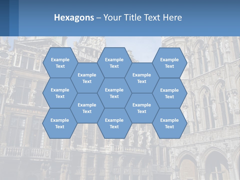 A Large Building With A Clock Tower In The Middle Of It PowerPoint Template