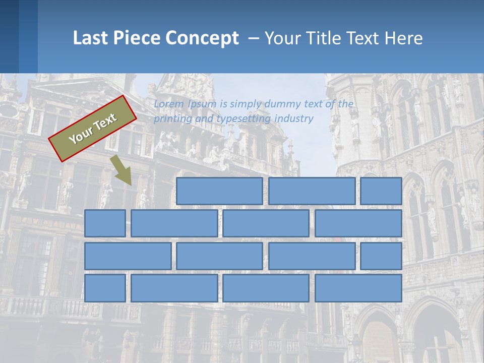 A Large Building With A Clock Tower In The Middle Of It PowerPoint Template