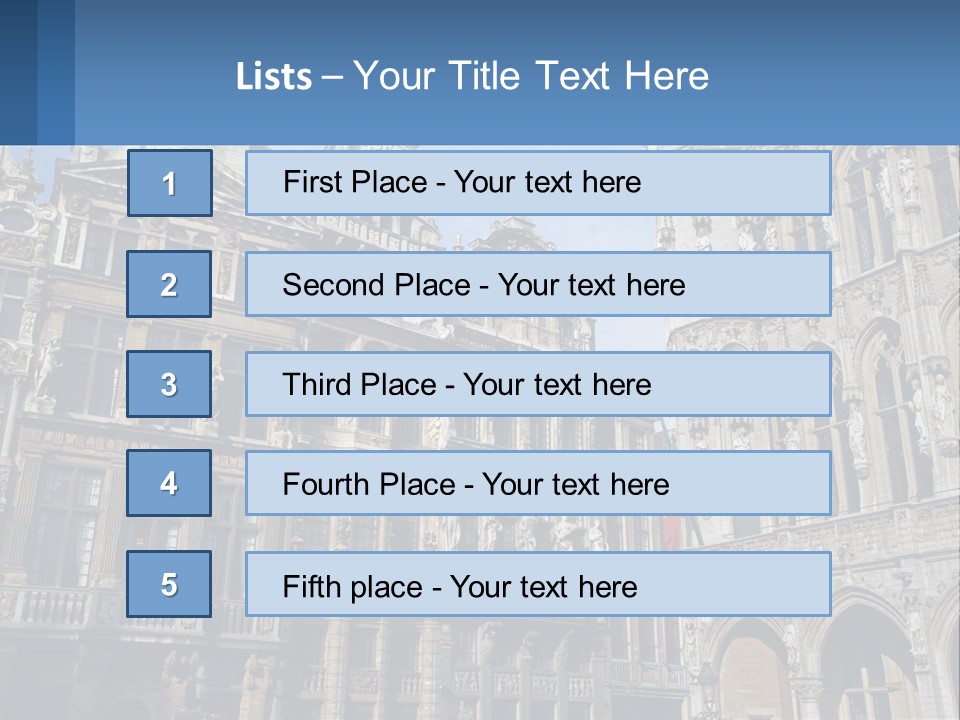 A Large Building With A Clock Tower In The Middle Of It PowerPoint Template