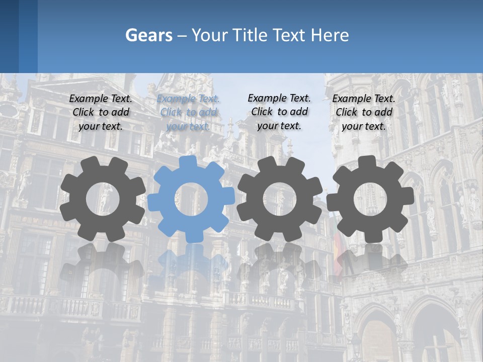 A Large Building With A Clock Tower In The Middle Of It PowerPoint Template