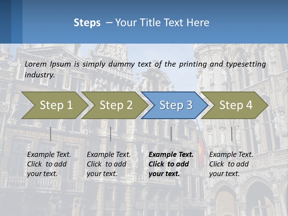 A Large Building With A Clock Tower In The Middle Of It PowerPoint Template