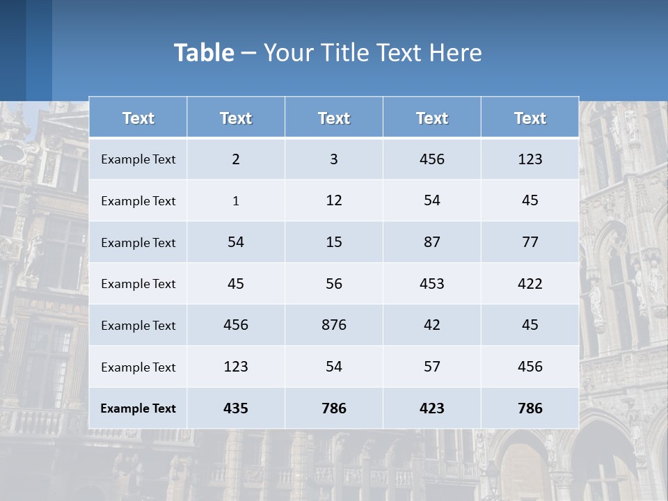 A Large Building With A Clock Tower In The Middle Of It PowerPoint Template