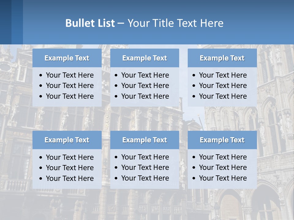 A Large Building With A Clock Tower In The Middle Of It PowerPoint Template