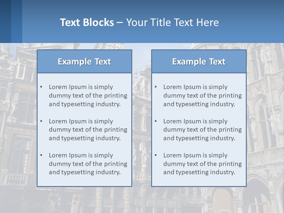 A Large Building With A Clock Tower In The Middle Of It PowerPoint Template