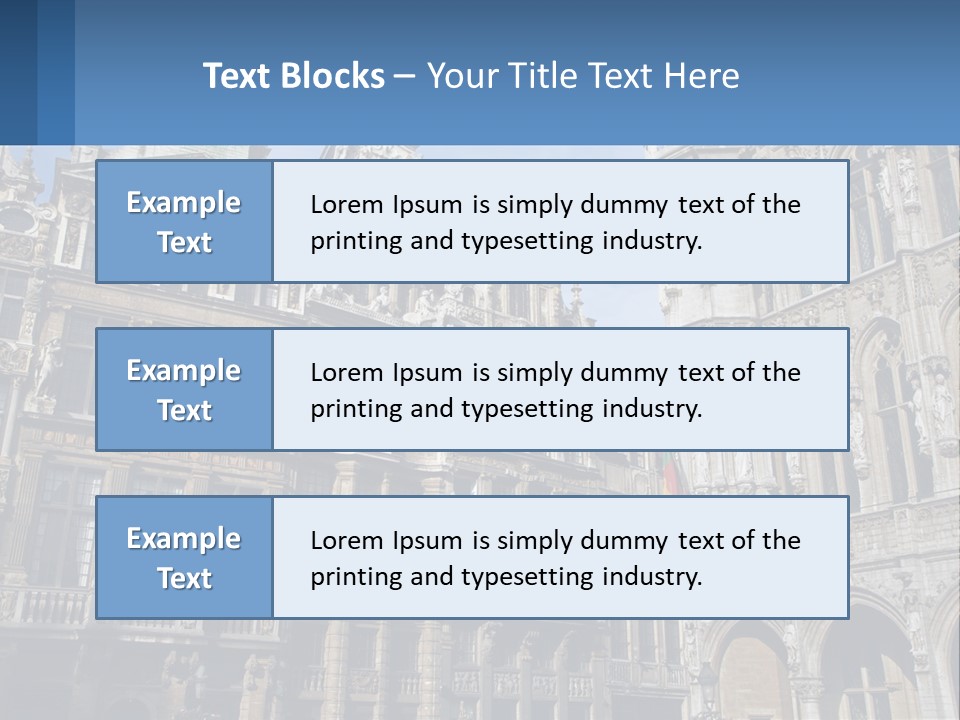A Large Building With A Clock Tower In The Middle Of It PowerPoint Template