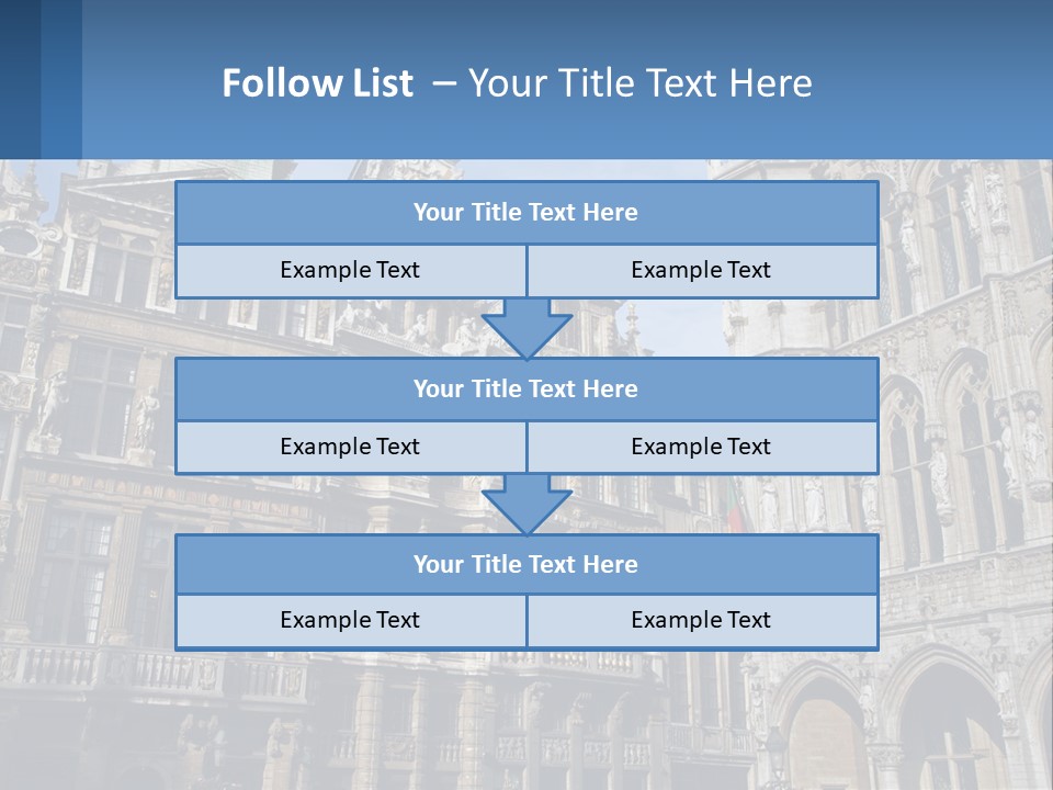 A Large Building With A Clock Tower In The Middle Of It PowerPoint Template