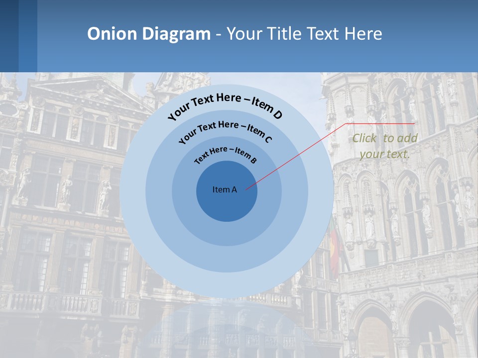 A Large Building With A Clock Tower In The Middle Of It PowerPoint Template