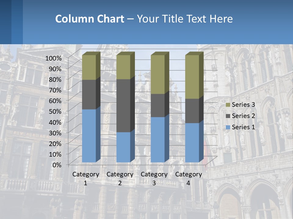 A Large Building With A Clock Tower In The Middle Of It PowerPoint Template