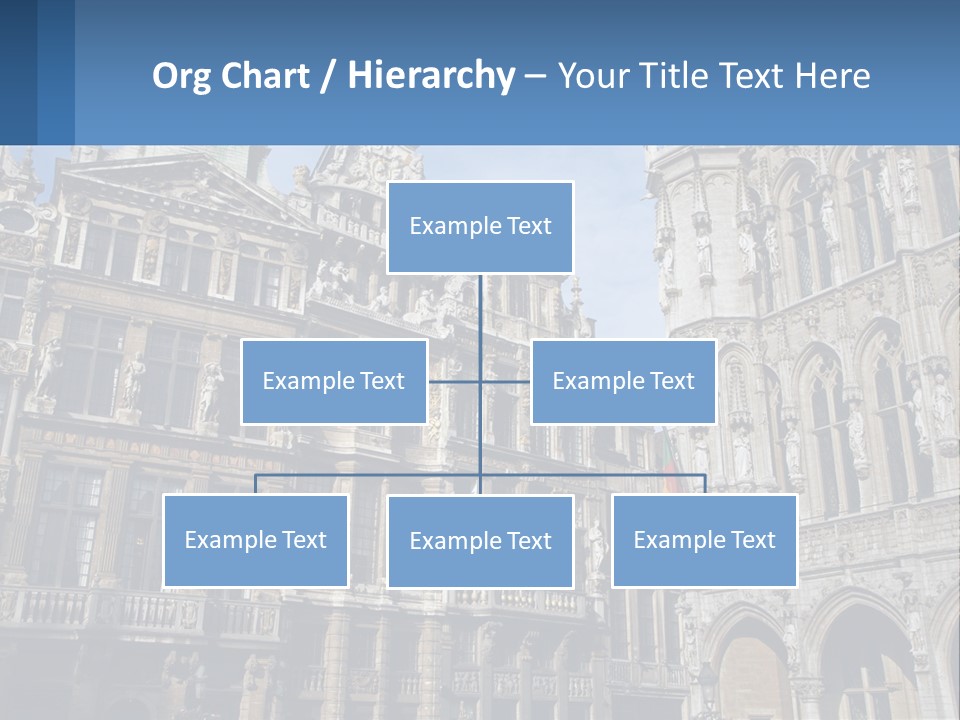 A Large Building With A Clock Tower In The Middle Of It PowerPoint Template