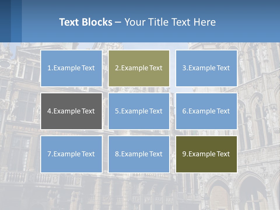 A Large Building With A Clock Tower In The Middle Of It PowerPoint Template