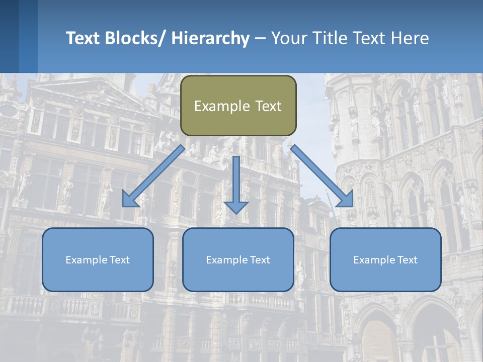 A Large Building With A Clock Tower In The Middle Of It PowerPoint Template