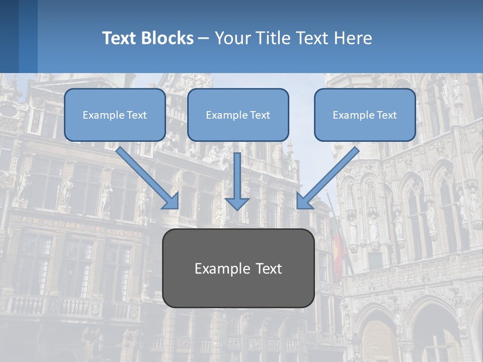 A Large Building With A Clock Tower In The Middle Of It PowerPoint Template