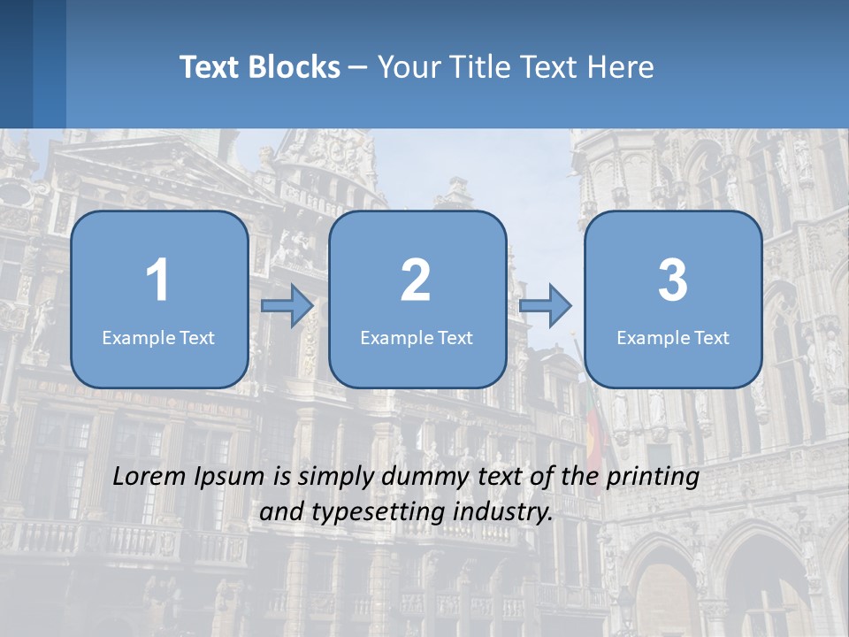 A Large Building With A Clock Tower In The Middle Of It PowerPoint Template
