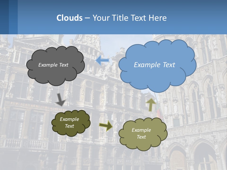 A Large Building With A Clock Tower In The Middle Of It PowerPoint Template
