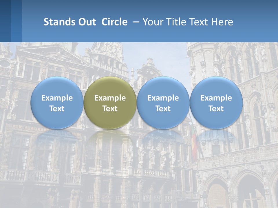 A Large Building With A Clock Tower In The Middle Of It PowerPoint Template