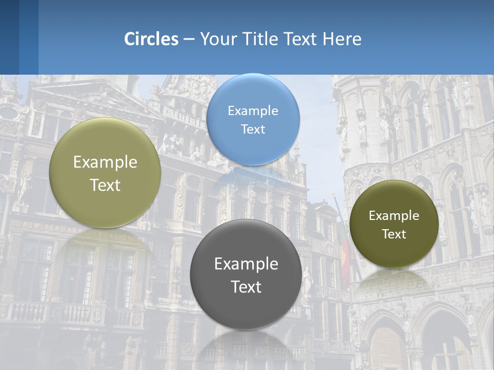 A Large Building With A Clock Tower In The Middle Of It PowerPoint Template