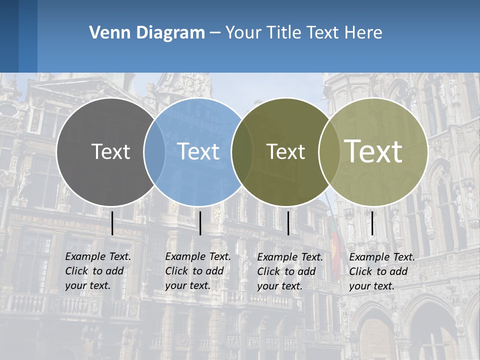 A Large Building With A Clock Tower In The Middle Of It PowerPoint Template