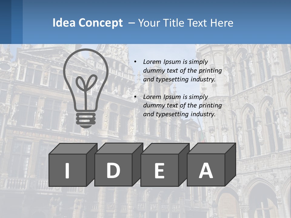 A Large Building With A Clock Tower In The Middle Of It PowerPoint Template