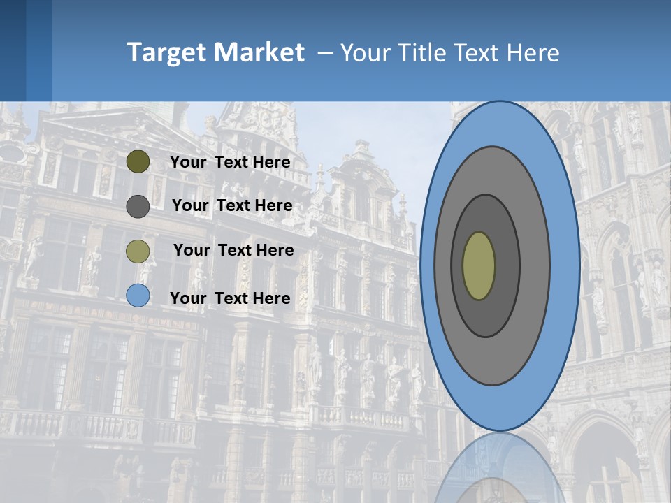 A Large Building With A Clock Tower In The Middle Of It PowerPoint Template