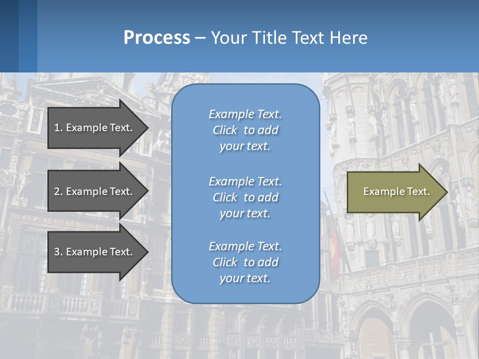 A Large Building With A Clock Tower In The Middle Of It PowerPoint Template