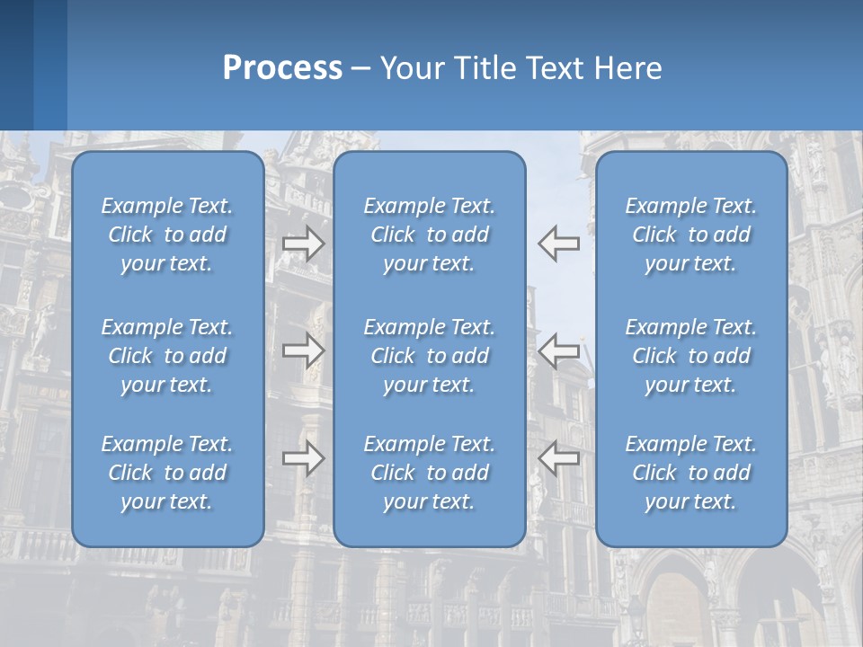A Large Building With A Clock Tower In The Middle Of It PowerPoint Template