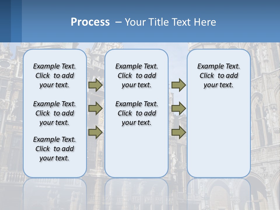 A Large Building With A Clock Tower In The Middle Of It PowerPoint Template