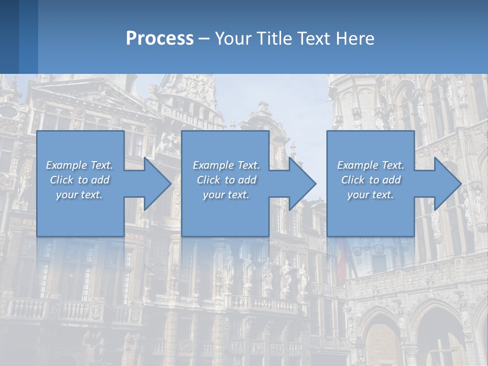 A Large Building With A Clock Tower In The Middle Of It PowerPoint Template