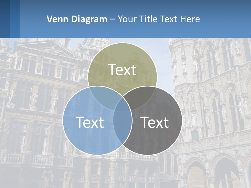 A Large Building With A Clock Tower In The Middle Of It PowerPoint Template