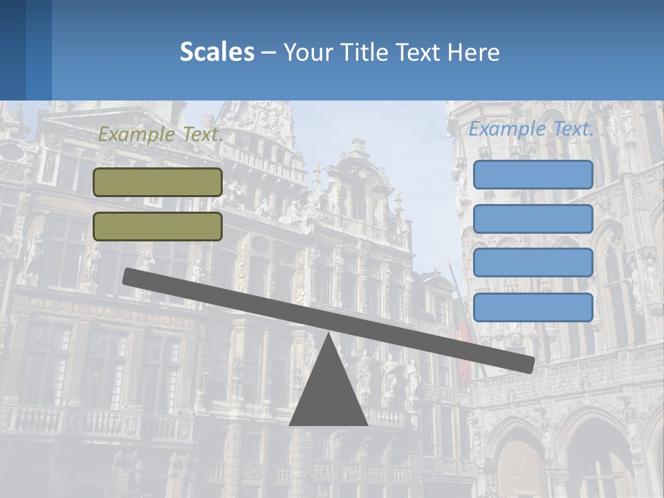 A Large Building With A Clock Tower In The Middle Of It PowerPoint Template