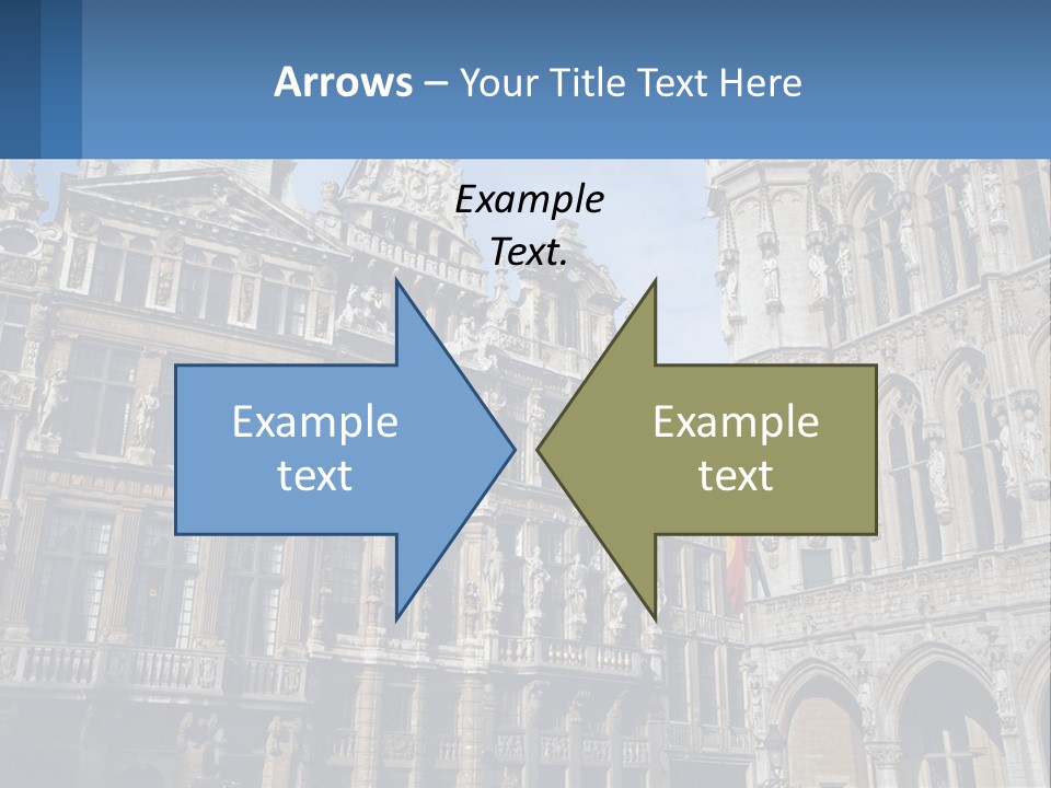 A Large Building With A Clock Tower In The Middle Of It PowerPoint Template