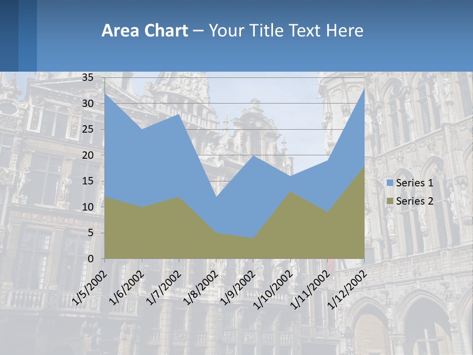 A Large Building With A Clock Tower In The Middle Of It PowerPoint Template