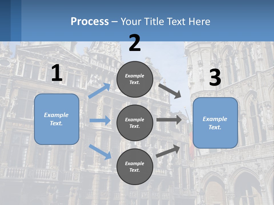 A Large Building With A Clock Tower In The Middle Of It PowerPoint Template