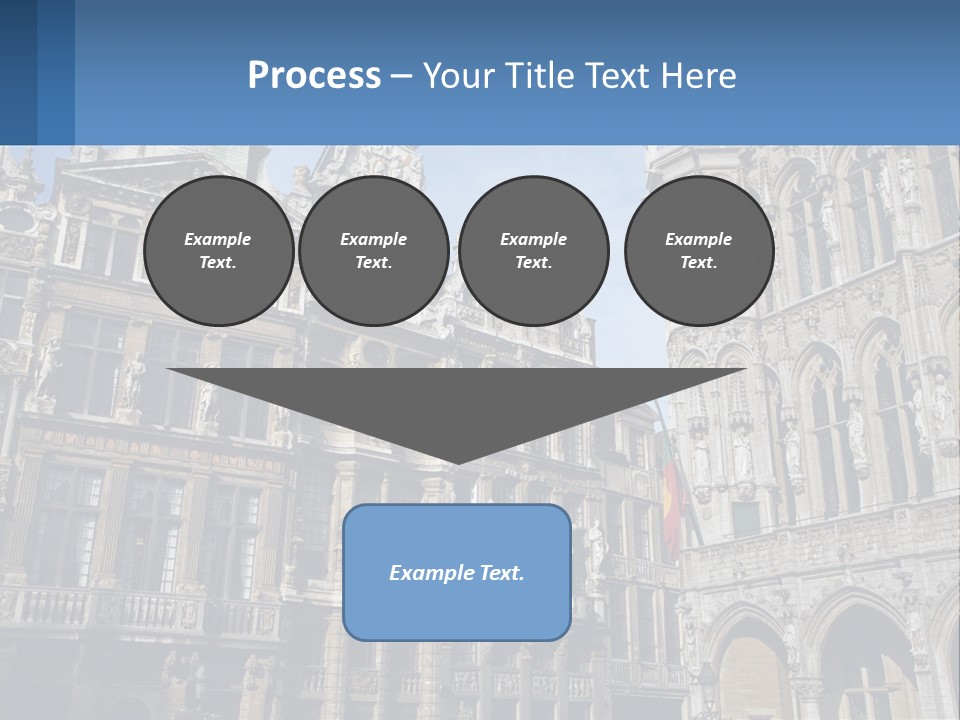 A Large Building With A Clock Tower In The Middle Of It PowerPoint Template