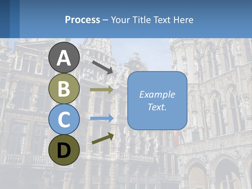 A Large Building With A Clock Tower In The Middle Of It PowerPoint Template