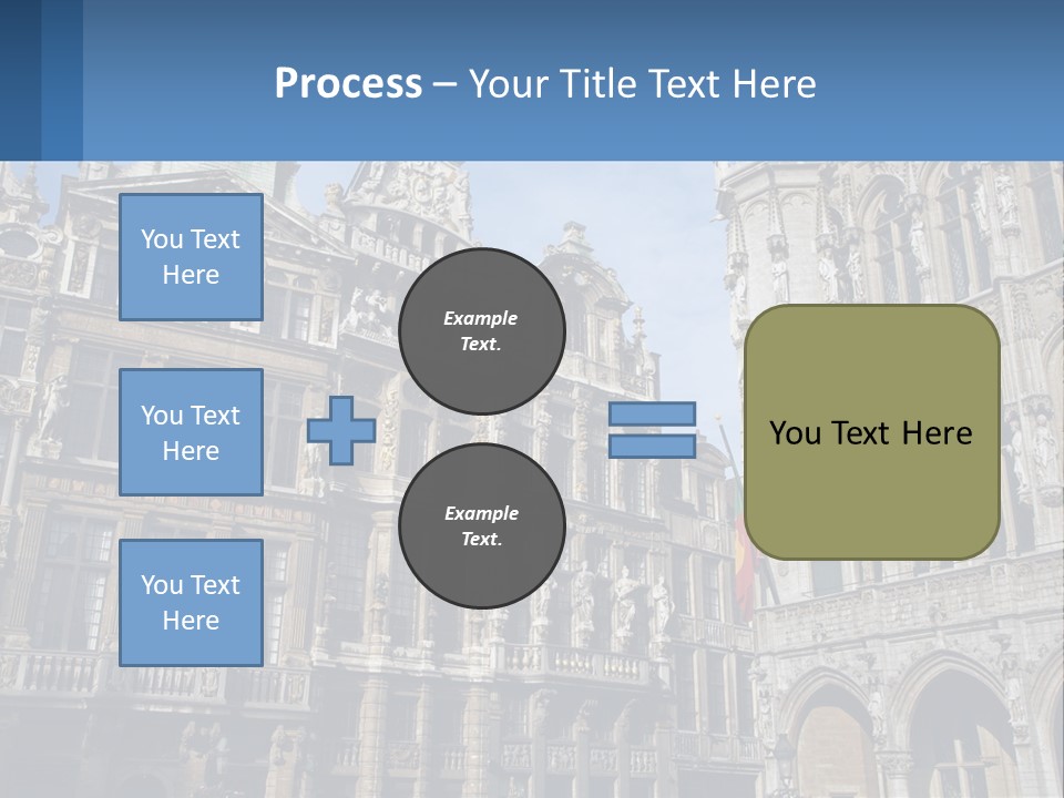 A Large Building With A Clock Tower In The Middle Of It PowerPoint Template