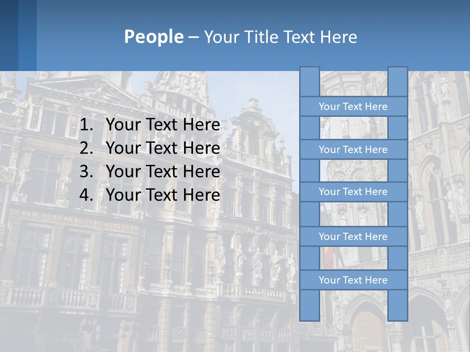 A Large Building With A Clock Tower In The Middle Of It PowerPoint Template