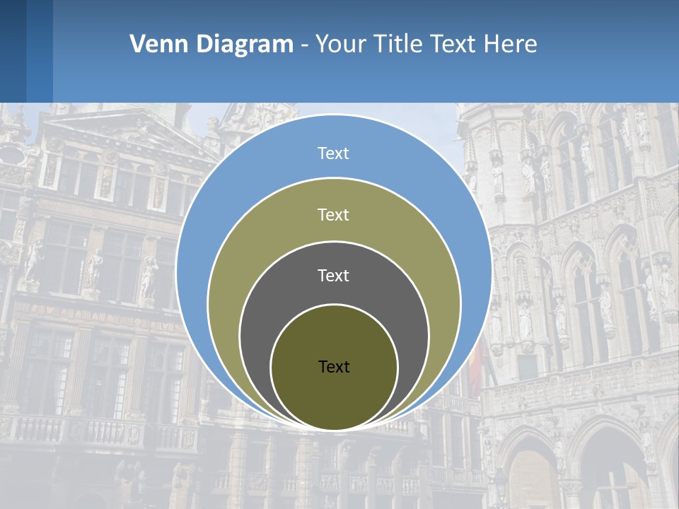 A Large Building With A Clock Tower In The Middle Of It PowerPoint Template