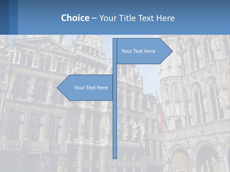 A Large Building With A Clock Tower In The Middle Of It PowerPoint Template