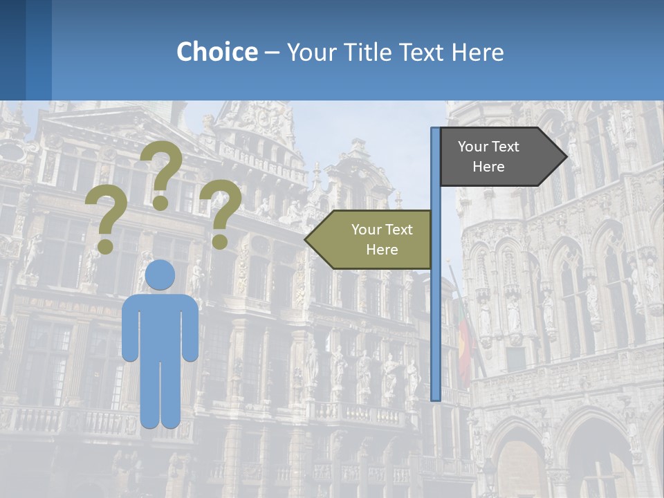 A Large Building With A Clock Tower In The Middle Of It PowerPoint Template