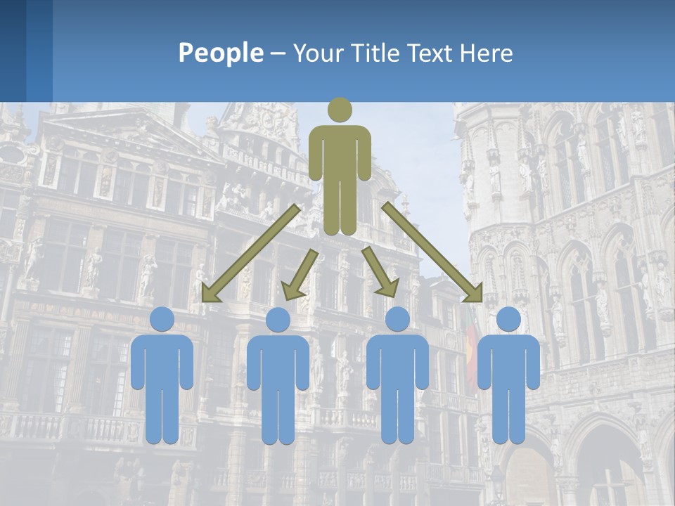 A Large Building With A Clock Tower In The Middle Of It PowerPoint Template