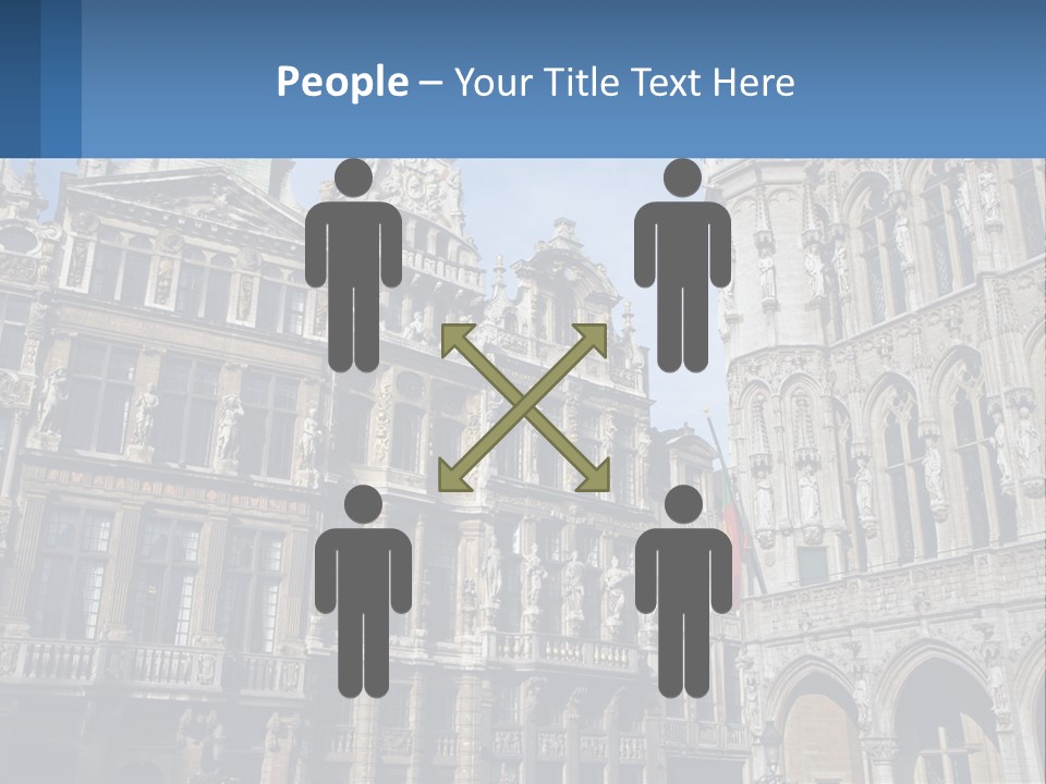 A Large Building With A Clock Tower In The Middle Of It PowerPoint Template