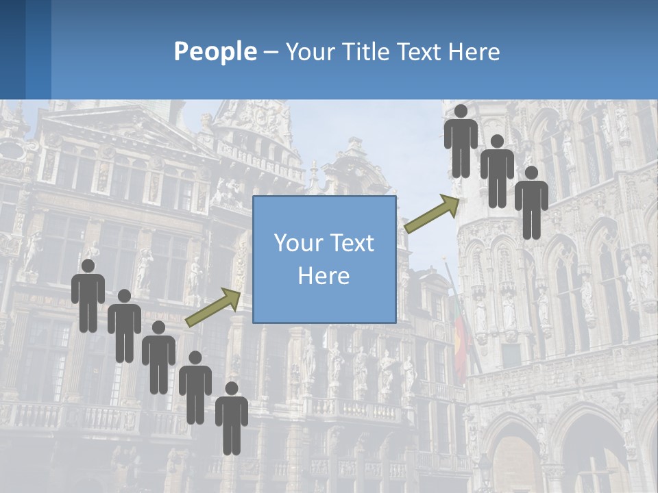 A Large Building With A Clock Tower In The Middle Of It PowerPoint Template